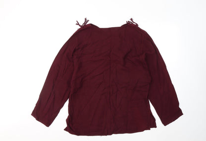 Womens UK Size S Oasis Red Pullover Jumper