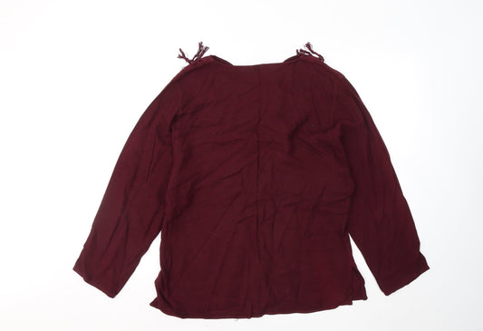 Womens UK Size S Oasis Red Pullover Jumper