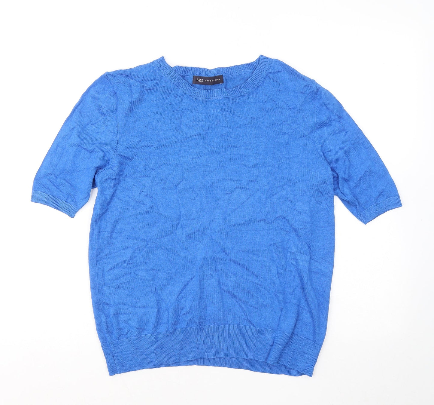 Womens UK Size 12 Marks and Spencer Blue Pullover Jumper