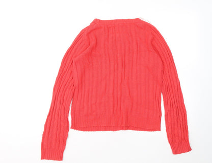 Womens UK Size 8 New Look Red Pullover Jumper