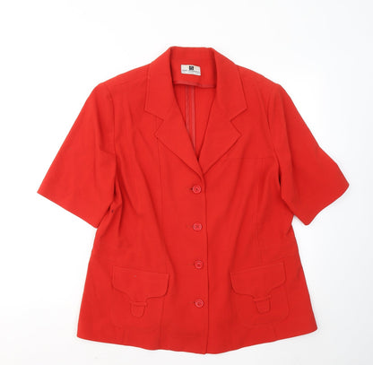 Paul Separates Womens Red Jacket Blazer Size 16
