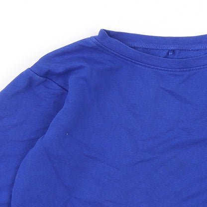 George Boys Blue Cotton Pullover Sweatshirt Size 5-6 Years