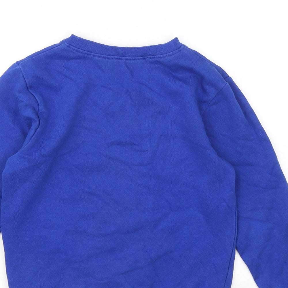George Boys Blue Cotton Pullover Sweatshirt Size 5-6 Years