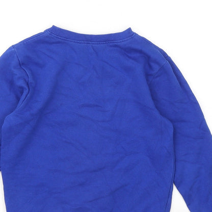 George Boys Blue Cotton Pullover Sweatshirt Size 5-6 Years