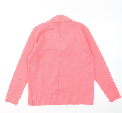 Womens UK Size L CHIC Pink Pullover Jumper