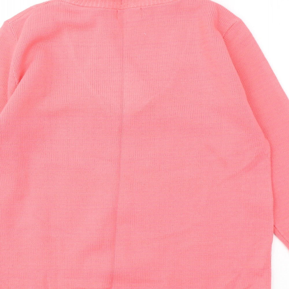 Womens UK Size L CHIC Pink Pullover Jumper