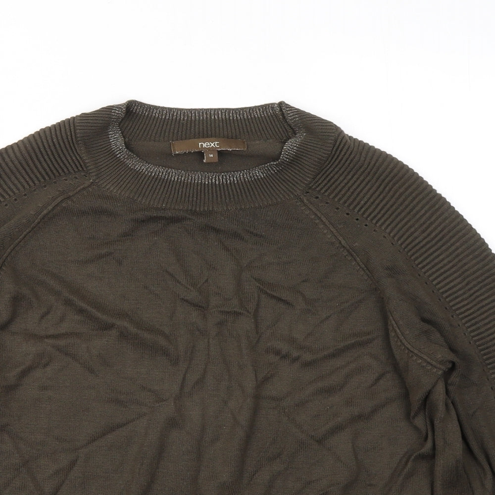 Womens UK Size 14 Marks and Spencer Green Pullover Jumper
