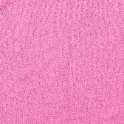 EWM Womens Pink Round Neck Acrylic Pullover Jumper Size 14