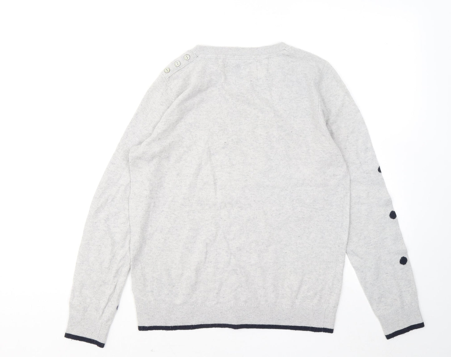 Womens UK Size 12 Maine Grey Pullover Jumper
