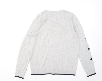 Womens UK Size 12 Maine Grey Pullover Jumper