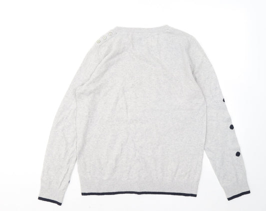 Womens UK Size 12 Maine Grey Pullover Jumper