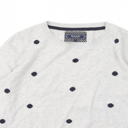 Womens UK Size 12 Maine Grey Pullover Jumper