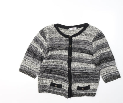 Womens UK Size L Fabrizio Black Cardigan Jumper