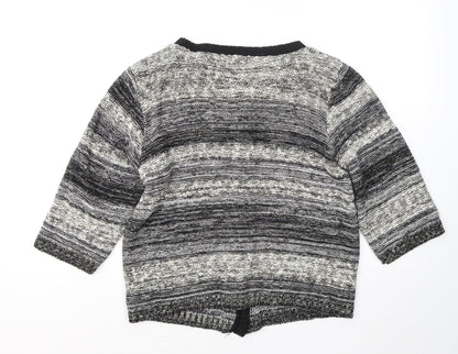 Womens UK Size L Fabrizio Black Cardigan Jumper