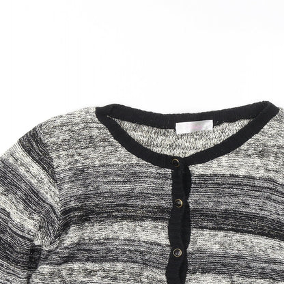Womens UK Size L Fabrizio Black Cardigan Jumper