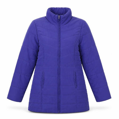 Womens UK Size 10 Bonmarché Purple Quilted Coat