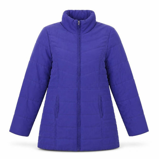 Womens UK Size 10 Bonmarché Purple Quilted Coat