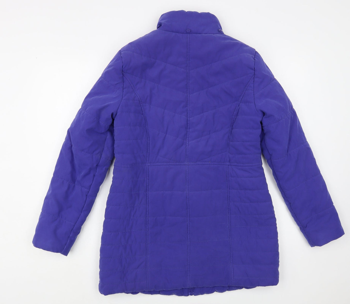Womens UK Size 10 Bonmarché Purple Quilted Coat