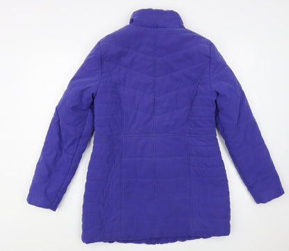 Womens UK Size 10 Bonmarché Purple Quilted Coat