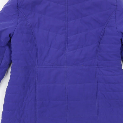 Womens UK Size 10 Bonmarché Purple Quilted Coat