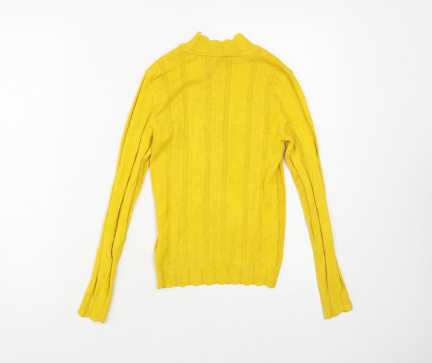 Womens UK Size 8 Miss Selfridge Yellow Pullover Jumper