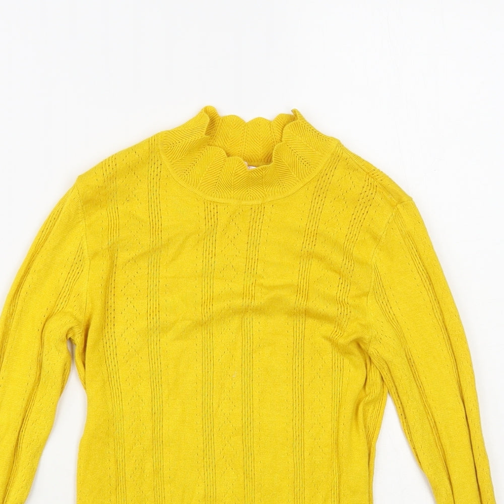 Womens UK Size 8 Miss Selfridge Yellow Pullover Jumper