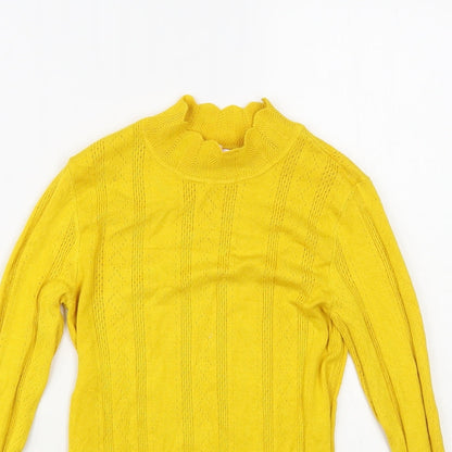 Womens UK Size 8 Miss Selfridge Yellow Pullover Jumper