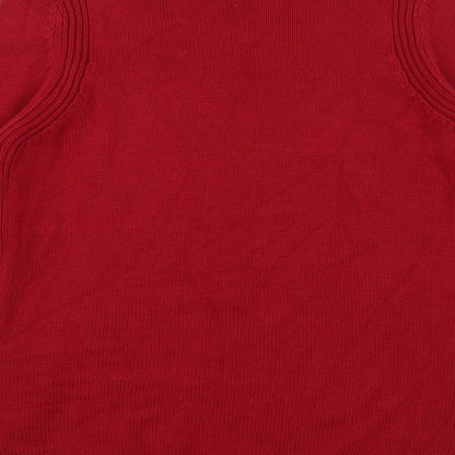 Womens UK Size 10 Marks and Spencer Red Pullover Jumper