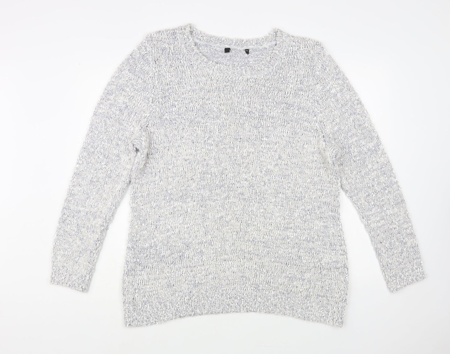 Womens UK Size XL Preworn Grey Pullover Jumper