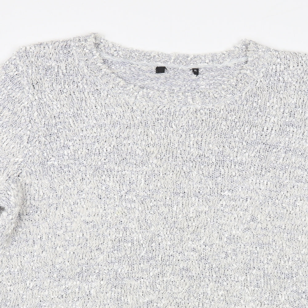 Womens UK Size XL Preworn Grey Pullover Jumper