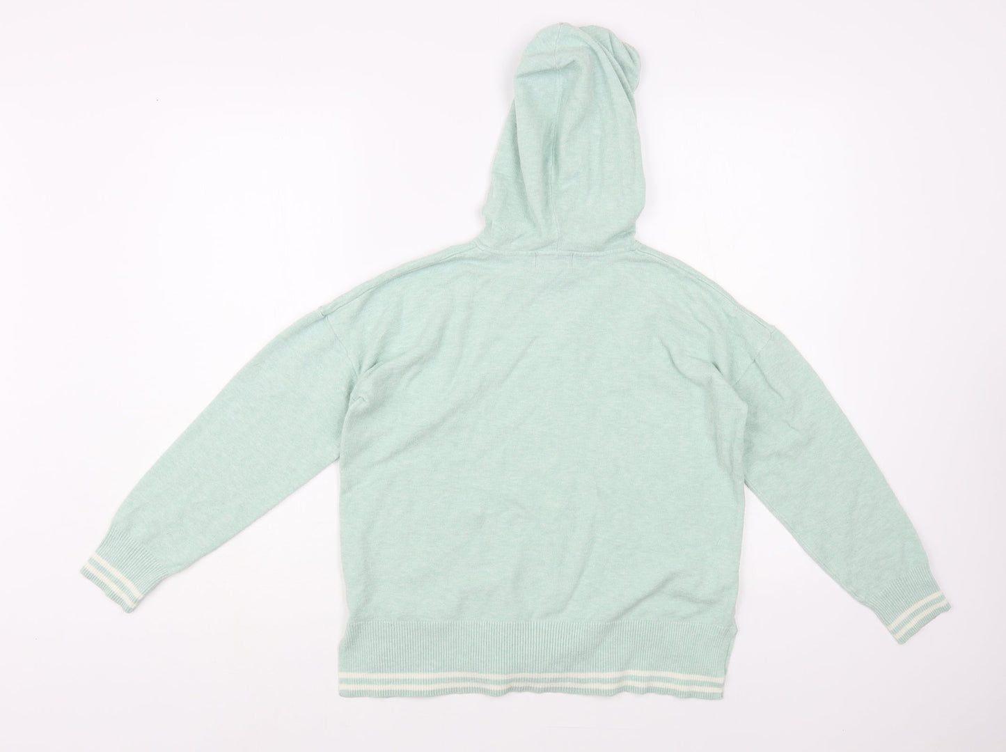 F&F Womens Green Round Neck Geometric Polyester Pullover Jumper Size M - Star Pattern