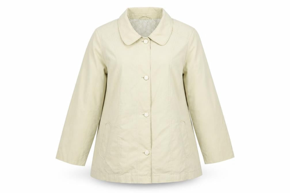 Womens UK Size L Classic Beige Pea Coat