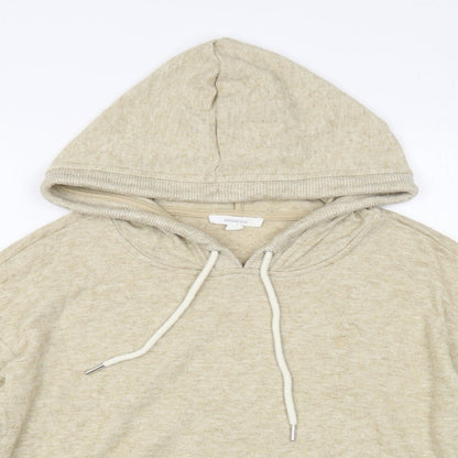 Springfield Womens Beige Polyester Pullover Hoodie Size M Pullover
