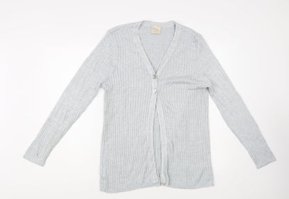 Womens UK Size 18 Mackays Silver Cardigan Jumper