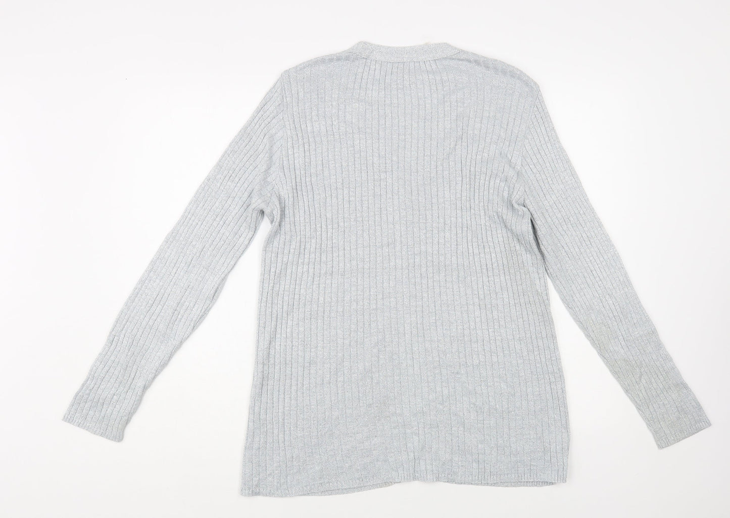 Womens UK Size 18 Mackays Silver Cardigan Jumper