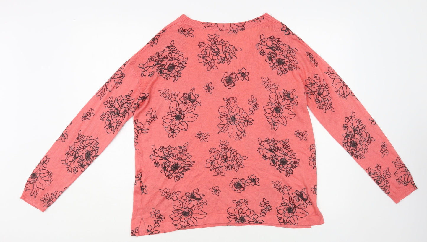 Womens UK Size M Marks and Spencer Pink Pullover Jumper