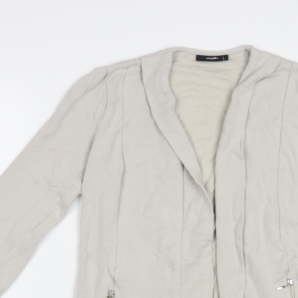 Womens UK Size S Wallis Grey Cardigan Jumper