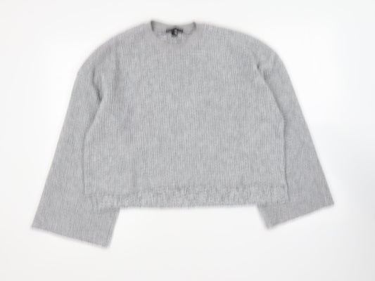 Womens UK Size 10 Topshop Grey Pullover Jumper