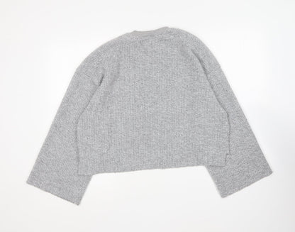 Womens UK Size 10 Topshop Grey Pullover Jumper