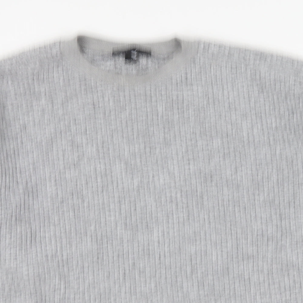 Womens UK Size 10 Topshop Grey Pullover Jumper