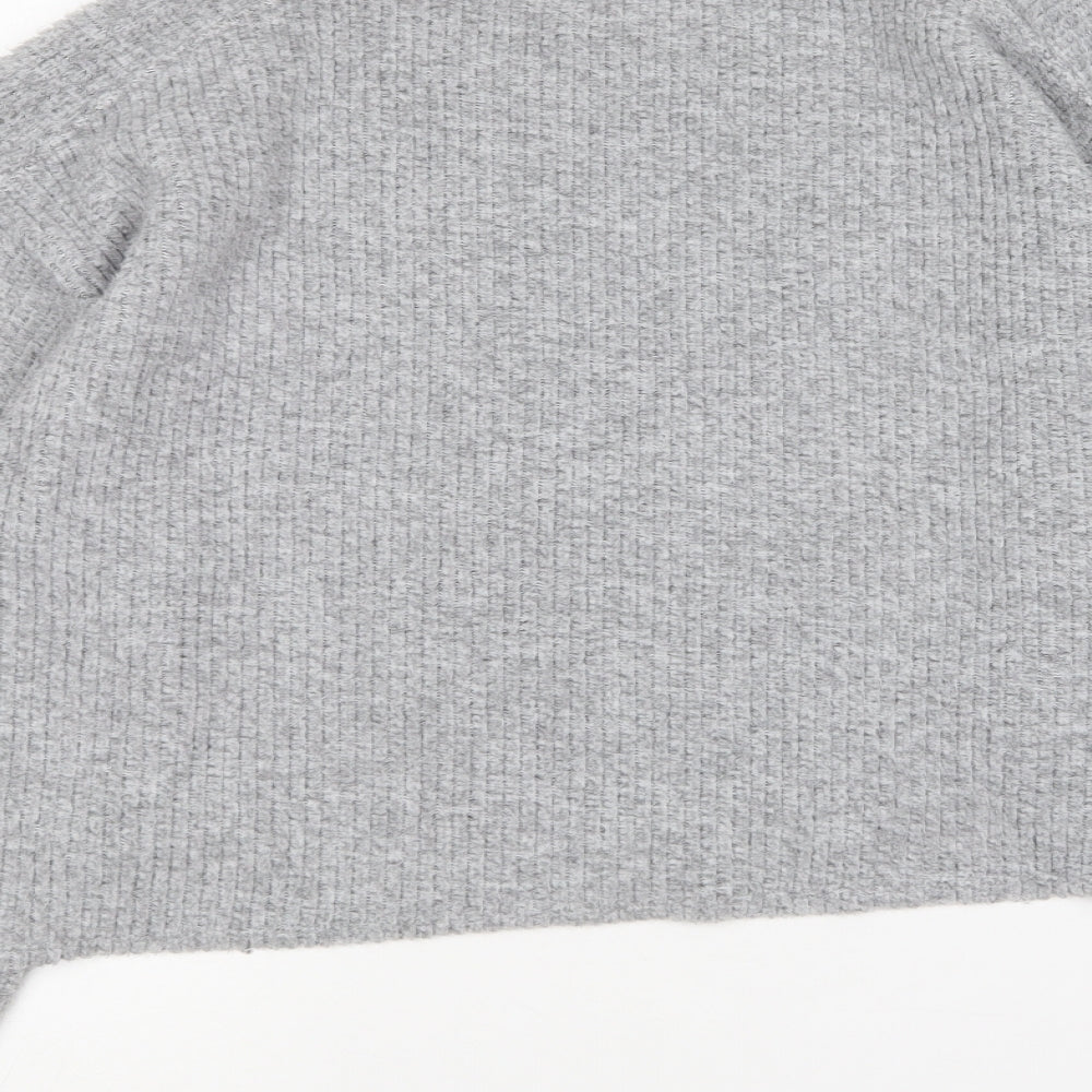 Womens UK Size 10 Topshop Grey Pullover Jumper