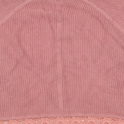 F&F Womens Pink Round Neck Cotton Pullover Jumper Size 14