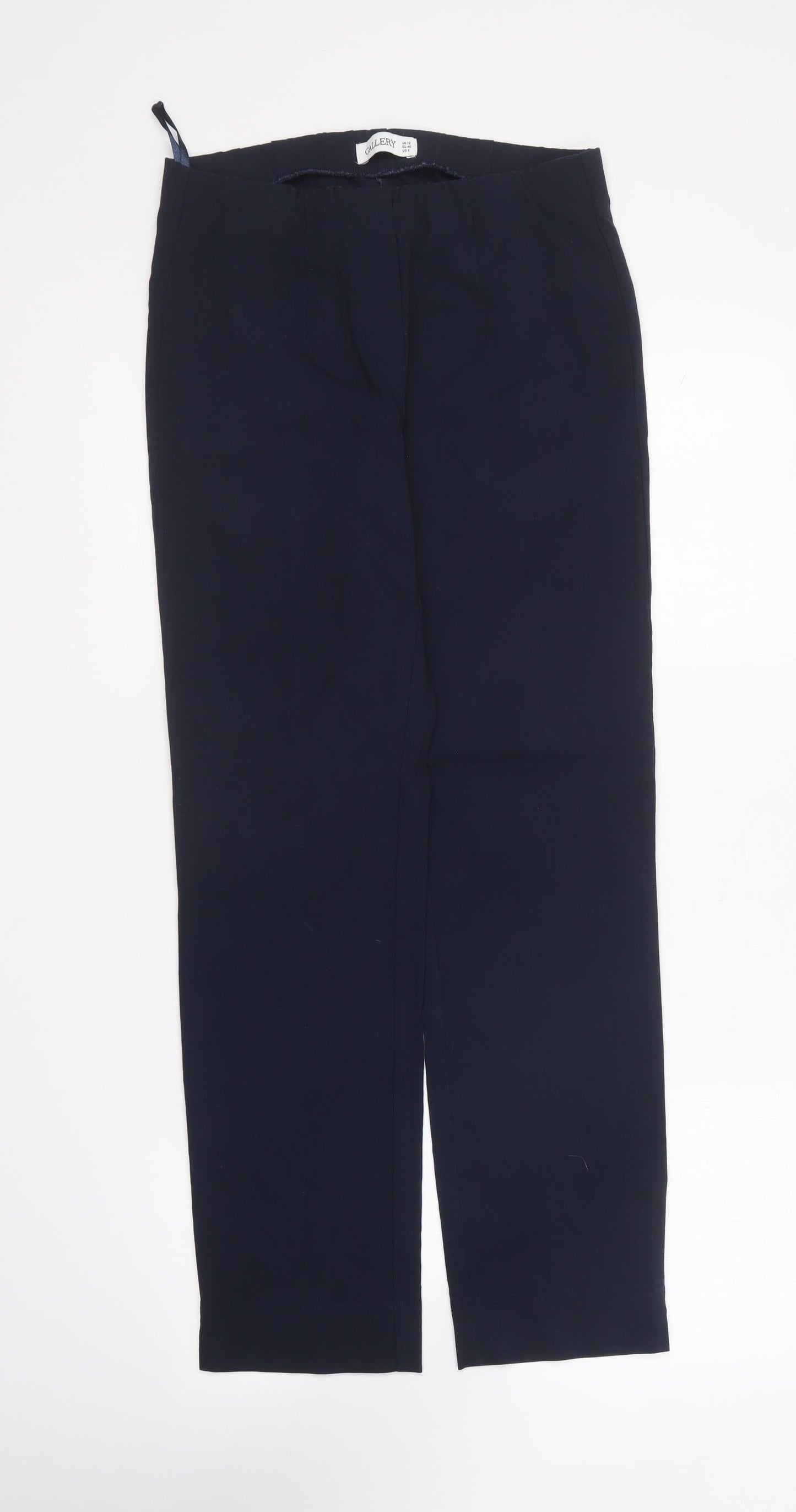 Womens UK Size 12 Gallery Regular Fit Carrot Blue Trousers