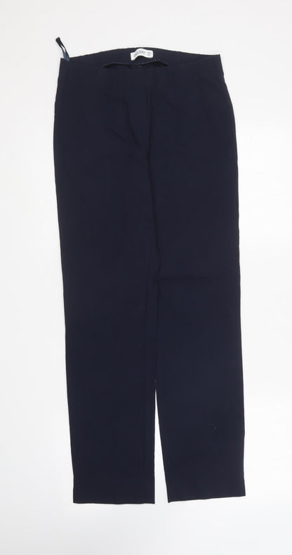 Womens UK Size 12 Gallery Regular Fit Carrot Blue Trousers