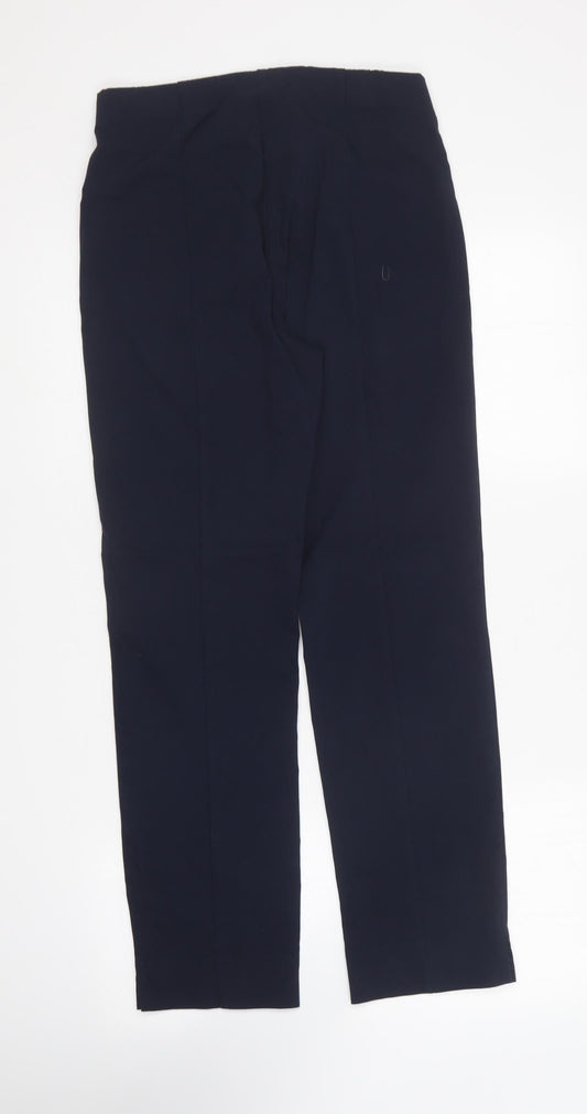 Womens UK Size 12 Gallery Regular Fit Carrot Blue Trousers