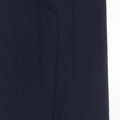 Womens UK Size 12 Gallery Regular Fit Carrot Blue Trousers