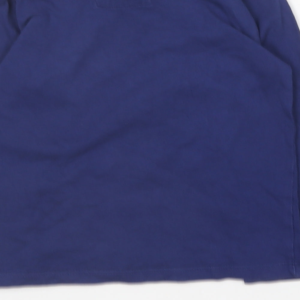 TU Boys Blue Cotton Basic T-Shirt Size 18-24 Months Round Neck - Dinosaur