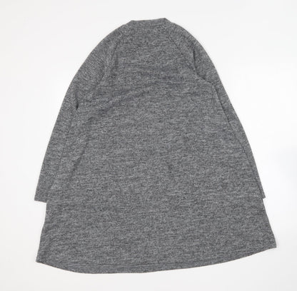 New Look Womens Grey Polyester Jumper Dress Size 8 Round Neck