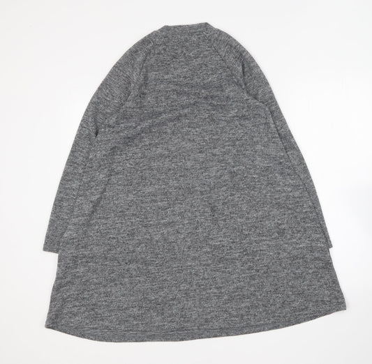 New Look Womens Grey Polyester Jumper Dress Size 8 Round Neck
