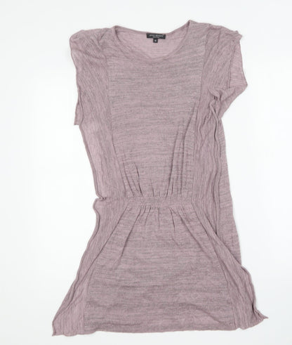 James Lakeland Womens Purple Viscose Skater Dress Size M Round Neck